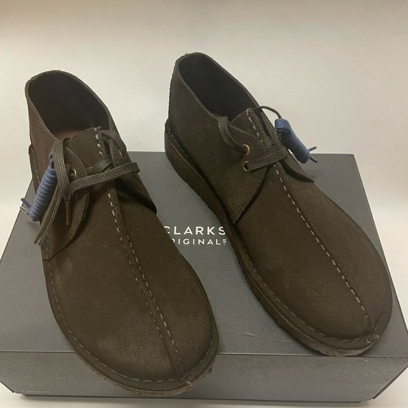 Clarks Originals Suede Desert Trek Brown Boots - Picture 2 of 5